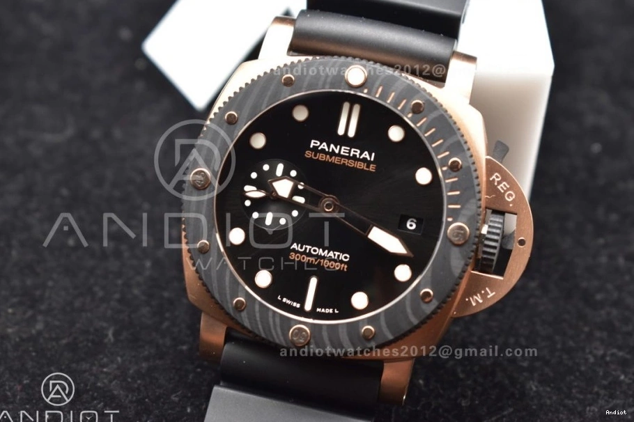 W Black Dial Unisex on SBF Black Best Edition 1:1 Strap PAM1070 Rubber P 434 0825